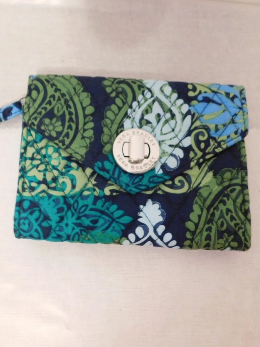 Vera Bradley Paisley Twist Lock Wristlet
